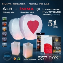 Pachet nunta pe lac - lampioane zburatoare si plutitoare