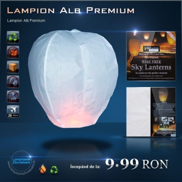 Lampioane zburatoare albe pentru nunta