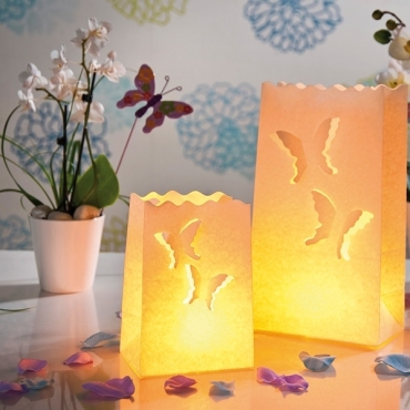 Pachet mixt fluturi - lampioane decorative pentru nunta