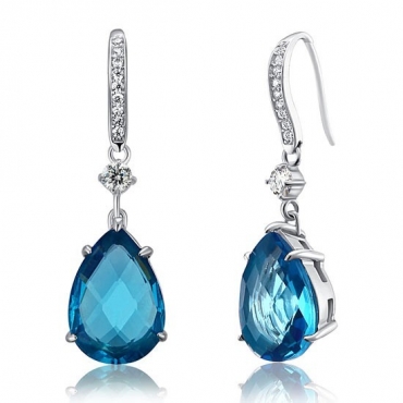 Cercei mireasa din argint si zirconiu