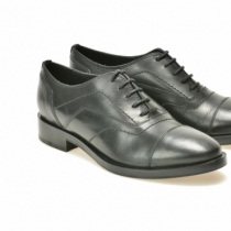 Pantofi negri din piele naturala pentru miri - Geox
