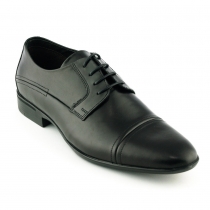 Pantofi mire negri, model clasic, din piele naturala - Class Man