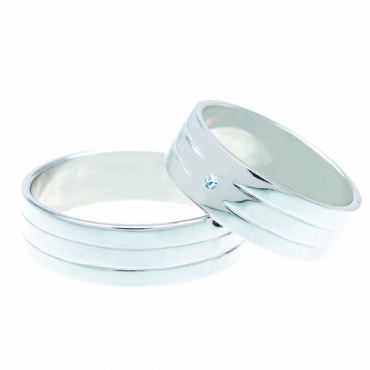 Verighete din aur alb