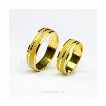 Verighete deosebite din aur galben