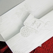 Invitatie nunta tip papirus eleganta