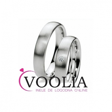 VERIGHETE DIN AUR ALB 14K CU DIAMANT VAD201