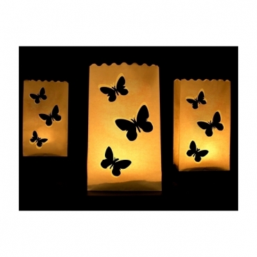 Lampioane decorative - fluturi, 10buc / set