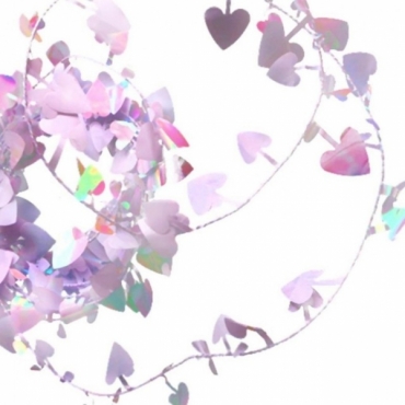 Ghirlanada cu inimioare albe iridiscente 3.65m